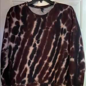 Wild fable women’s Tie-Dye Sweatshirt - Brown and Black